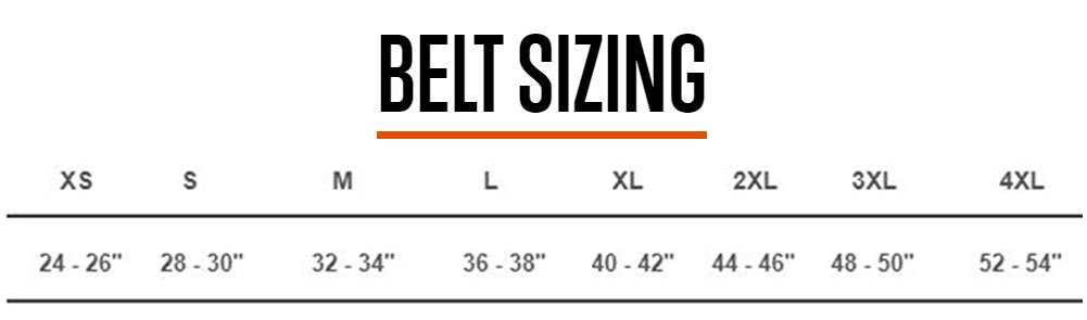511 Tactical Belt Size Chart