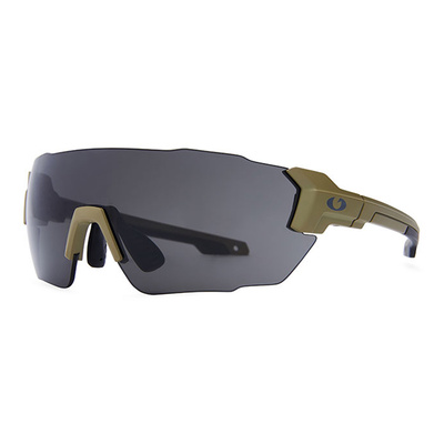 Blueye Tactical Velocity Sunglasses – Desert Tan Frame – Kit incl Clear & Smoke Lenses