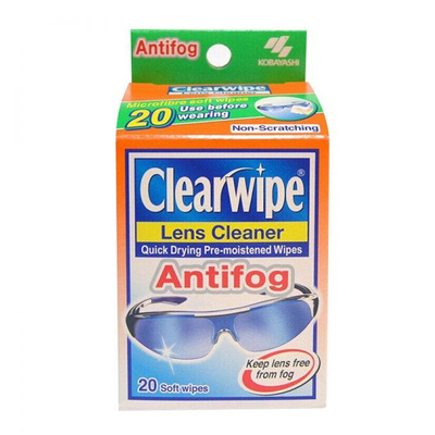 Clear Wipe Anti Fog Wipes (72 boxes of 20 individual wipes)