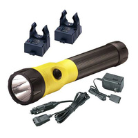 Streamlight PolyStinger LED with 120V AC/12V DC Chargers - Yellow (NiCD)