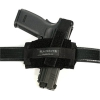 BlackHawk Nylon Ambidextrous Flat Belt Holster - Black - Most Pistols & Small/Medium Revolvers