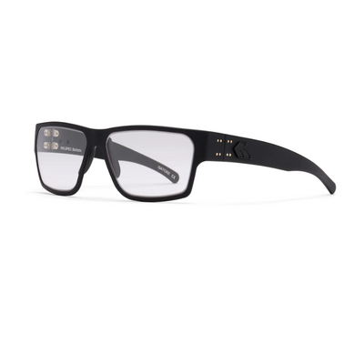 Gatorz Eyewear Delta Ballistic Photochromic (Transitional Smoke-Clear) Lens and Anti-Fog - Black Anodized with Black Logo
