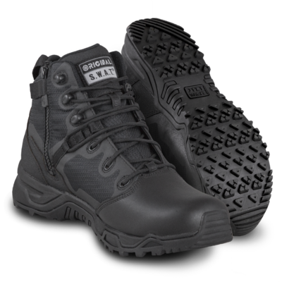 Original Swat Alpha Fury 6 inch Side Zip Polishable Toe Boot - Black
