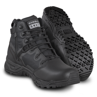 Original Swat Alpha Fury 6 inch Side Zip Waterproof Polishable Toe Boot – Black