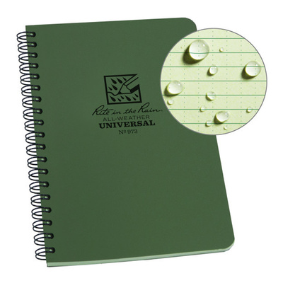 Rite in the Rain Side Spiral Notebook - Universal - Green