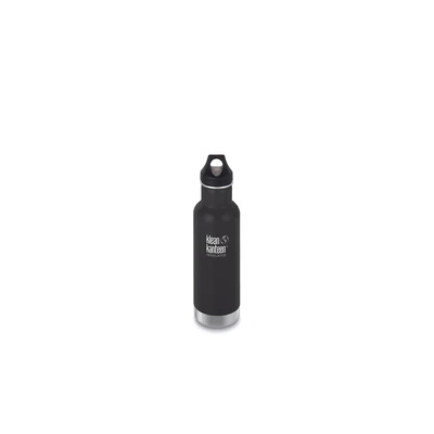 Klean Kanteen 20oz Insulated Classic Bottle with Loop Cap - Shale Black