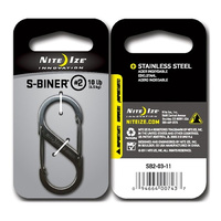Nite-Ize S-Biner Dual Carabiner in Size #2 - Stainless Steel Silver
