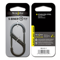 Nite-Ize S-Biner Dual Carabiner in Size #3 - Stainless Steel Silver