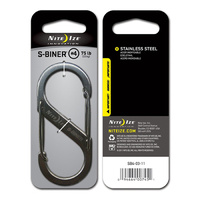 Nite-Ize S-Biner Dual Carabiner in Size #4 - Stainless Steel Silver